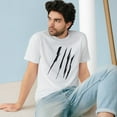 thumbnail image 4 of Effete Feline Claw Marks Scratch Organic Staple T-shirt, 4 of 4