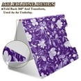 thumbnail image 5 of A4 Double Clip File Folder 18.9x12.6in Clipboards Foldable Binder Holds 80 Sheets Project Folder for Office, Home White Floral and Leaves, 5 of 9