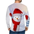 thumbnail image 4 of Fengactive Men's Christmas Snowman Sweater Funny Party Graphic Sweatshirts Xmas Long Sleeve T-Shirts Pullover, 4 of 6