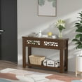 thumbnail image 3 of Gymax 2-tier Console Entryway Table w/ Drawers for Living Room Entrance Rustic Brown, 3 of 10