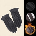 thumbnail image 4 of Leather Men's 'White Flames' Leather Cruising Gloves with Gel Palm, 4 of 7