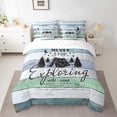 thumbnail image 2 of YST 7Pcs Comforter Set, Adventure Theme Bedding Set, Queen Size, Polyester, 7-Piece, 2 of 5