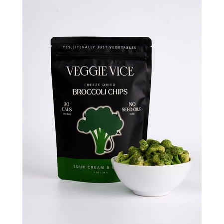 (Pack Of 6) Veggie Vice Chips Broc Sour Cream Onion 1 Oz