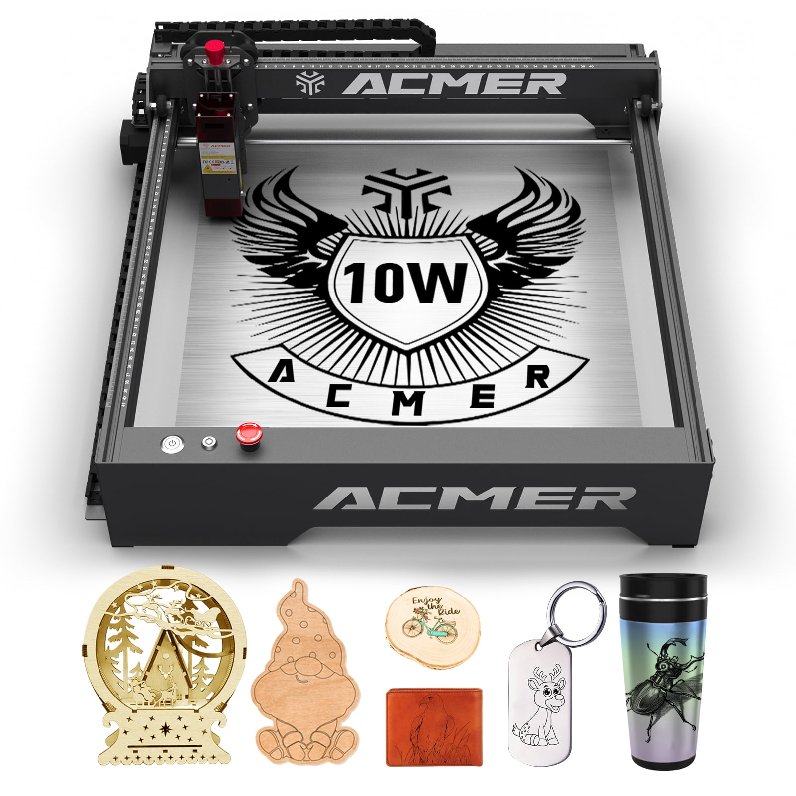 Laser Engraver Machine 10w ACMERP1,CNC Engraving & Cutting Machine for