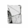 thumbnail image 2 of Feather Soft Flannel Fleece Blanket, Faded Geometric Backdrop Nested Squares Mosaic Pattern Fluffy Wings Fly, Cozy Plush for Indoor and Outdoor Use, 60" x 80", Black White Pale Grey, by Ambesonne, 2 of 6
