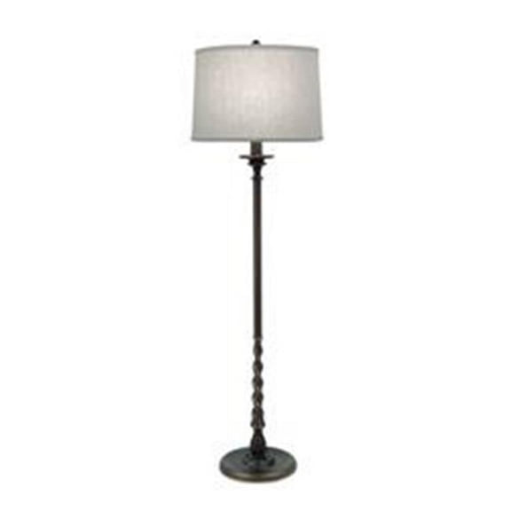 61 in. Oxidized Bronze Floor Lamp with Cream Aberdeen Shade, 17 x 18 x 12 in.