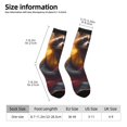 thumbnail image 2 of KLL Sunset Flower Meditating Raccoon Print Cool Socks Men's Women's Crew Socks Funny Crazy Novelty Stockings, 2 of 6