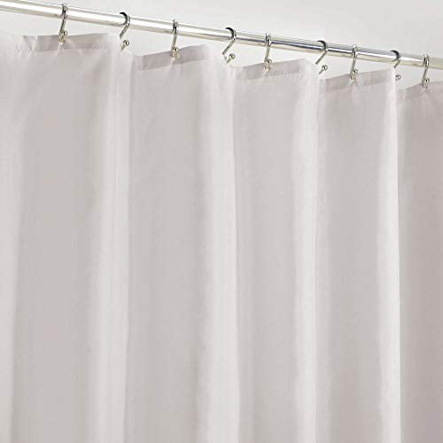 Long Waterproof Shower Curtain Water Repellent Bathroom Shower Liner Clean White 