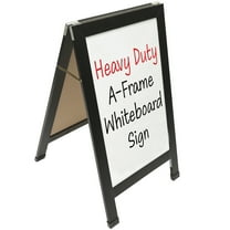 Excello Global Products Indestructible A-Frame Whiteboard, Dry-Erase Board, Presentation Board for Meetings, and Collaborative Sessions, Black, 40" x 22"