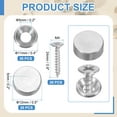 thumbnail image 2 of Uxcell Brass Decorative Screws with Cap - Self Tapping Screws for Furniture and Wall Hangings Silver, 2 of 7