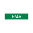 thumbnail image 1 of Nala Girls Children Name Letter Printed Decoration Label Indoor Outdoor Unique Plaque Wall Novelty Aluminum Metal Sign 4"x18", 1 of 1