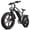 Black Green, variant on OUXI Electric Bike for Adults, 500W Electric Bicycle, 48V/13Ah Battery, 20'' Fat Tire Ebike, 38 Miles Range Mountain Bike for Cycling, 7 Speed E Bike, E-bike UL2849