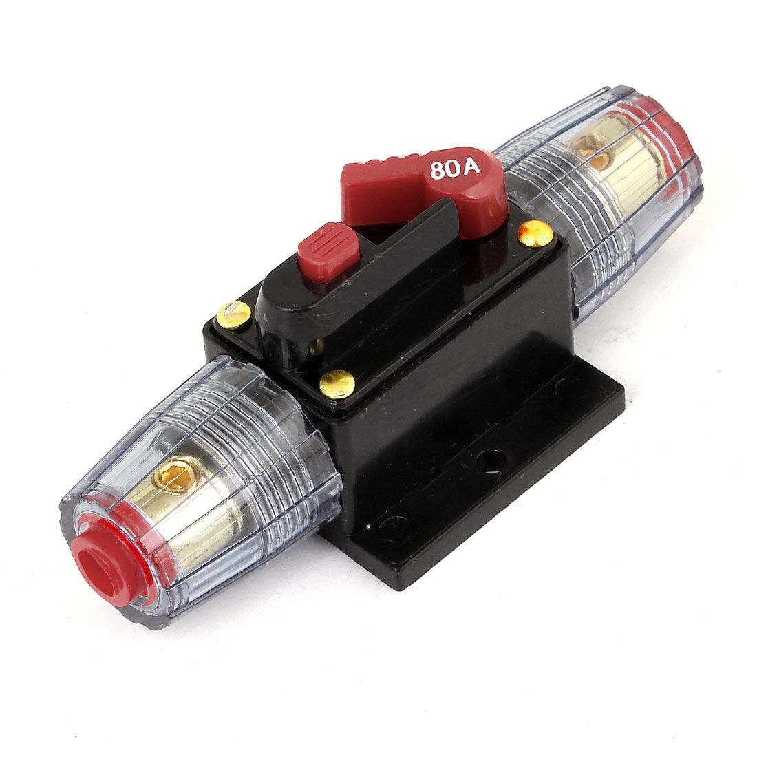 12V 80A Car Circuit Breaker Fuse Holder Protection Black Red