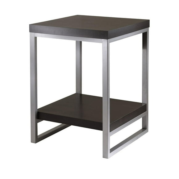 Jared Fin de Table Expresso/Gris Ardoise
