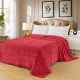 thumbnail image 2 of Cobertor Ligero Liso Matrimonial Hotelero Suave Y Calientito Rojo Melocotton Hogar, 2 of 5