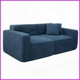 thumbnail image 3 of Modern Teddy Velvet 3-Seat Living Room Sofa – Plush Polyester-Cotton Cushions & Foam Filling, 3 of 23
