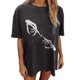 thumbnail image 1 of Camiseta de manga corta suelta con estampado de manga caída de Halloween para hombres y mujeres Pompotops hfajkhk140202, 1 of 9