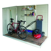 Duramax 4 x 8 SideMate Plastic Storage Shed + Foundation for Garden, Patio and Backyard