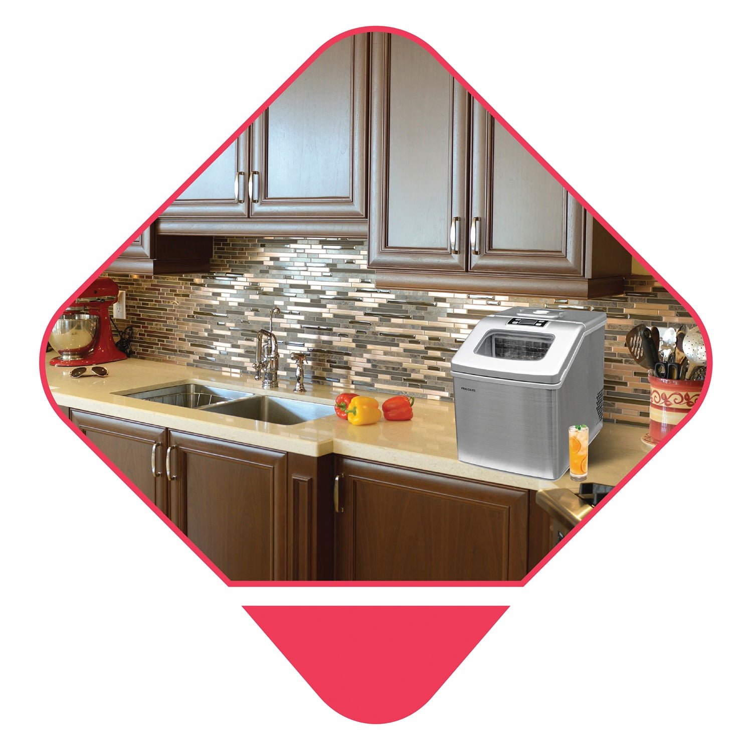 Frigidaire 40 Lbs. per Day Freestanding Ice Maker, Silver