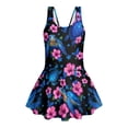 thumbnail image 6 of FOR U DESIGNS Girls One Piece Swimsuit with Skirt Quick Dry Hawaiian Swimwear with Skirt Toddler Girls Swimsuit Sun Protection, Turtle Hibiscus, 6 of 6