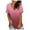 Wine, variant on Giftesty Womens Plus Size Women's Fashion Casual Gradient Printed V-neck Short Sleeve Loose T-shirt Tops