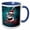 Blue/White, variant on 3drose, Santa Jaws Shark Lover Ocean Christmas Vacation Homor, 15oz Mug