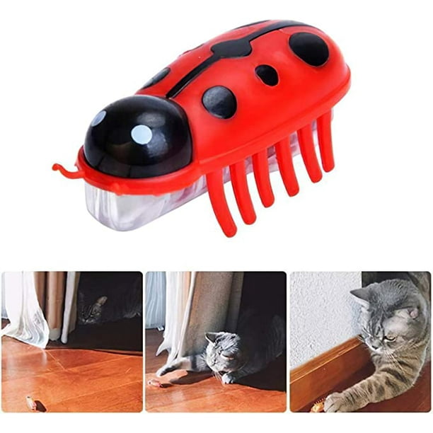 2Pcs Mini Electric Robot Beetle Interactive Cat Toy Excites
