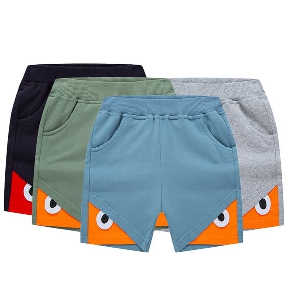 Nmmacb Toddler Kids Boys Summer Shorts 2-8T Baby Cotton Active Jogger Shorts Cartoon Basketball Quarter Pants Shorts Casual Pants