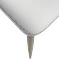 thumbnail image 6 of LeisureMod Mosaic Collection Modern Dining Chair in Coconut White Fabric - Set of 2, 6 of 12