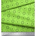 thumbnail image 2 of Soimoi Green Cotton Duck Fabric Black Sketch Floral Decor Fabric Printed Yard 42 Inch Wide, 2 of 3