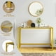thumbnail image 3 of Simple Hogar Credenza Recibidor, Mesa Recibidor Entrada de 120CM, Mesa Consola con Estructura de Metal, Mesas de Recibidor Adecuada para Entradas, Salones, Oro, 3 of 7
