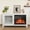 White-48", variant on Electactic Electric Fireplace, 48'' Freestanding Fireplace Mantel, with Log & Remote Control, 750W/1500, Adjustable Led Flame, Fireplace TV Stand (White)
