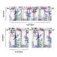thumbnail image 6 of Purple Flower Bird Kitchen Curtains and Valances Set - 3 Piece Kitchen Curtains Sets with Valance for Windows Rod Pocket Machine Washable Kitchen Decor Decorations (54"x18"+2x27.5"x24"), 6 of 6