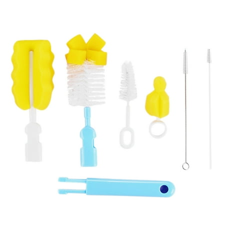 

Yrtoes 6PCS/Set Sponge Handle Brush Foam Bottle Cup Glass Washing Cleaning Kitchen Tool