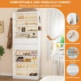 thumbnail image 5 of Homieasy 10-Tier Shoe Cabinet with 2 Drawers, 65cm Width Freestanding Closet Organizer with Adjustable Storage Shelves & Side Hooks –for Entryway, Bedroom, Living Room,White, 5 of 8