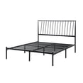 thumbnail image 2 of Weston Home Belisse Metal Platform Queen Bed with Curved Metal Headboard, Black, 2 of 9
