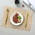 thumbnail image 5 of HengDidi Leather Placemats with European Floral Pattern, Non-Slip Heat-Resistant Table Mats for Dining and Kitchen Counter, Easy to Clean Indoor Outdoor Use, 5 of 7