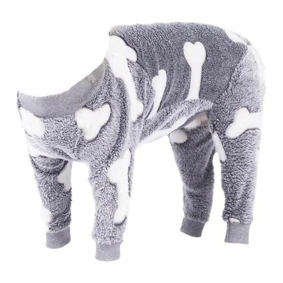 Dog Fleece Pajamas, Ongmies Dog Warm Jumpsuit, Pet Winter Flannel Warm Pajamas, Cold Weather Dog Onesie, Dog Winter Clothes for Medium Large Dogs