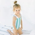 thumbnail image 3 of uublik Toddler Bikini Shoulder Tie One-Piece Swimwear Swimsuit Beachwear Blue, Sizes 6M-5T, 3 of 5