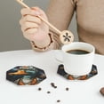 thumbnail image 4 of Bingfone Vintage Hip-Hop Duck Leather Drinks Coasters with Set of 6,Suitable for Home Kitchen,Coffee Cup Coasters Home Gift, 4 of 7