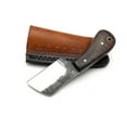 thumbnail image 3 of Mini Pocket Cleaver Knife, Rosewood Handle,Carbon Steel Hand Forged With Leather, 3 of 6