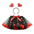 thumbnail image 4 of Girls’ Valentine Layered Tutu Skirts – Carnival Party Dance Performance Skirts Kids Dress Up Tutus With Headband, 4 of 5