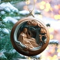 thumbnail image 2 of Qocolhg Nativity Scene Ornaments, Christmas Hanging Decor for Trees, Christmas Hanging Ornament, Keepsake The Birth of Jesus Decor, Religious Gift for Family Friends and Christian, 2 of 5