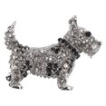 thumbnail image 1 of Cute Cartoon Animal Dog Brooch with Rhinestone Decoration Durable Alloy Material Silver Color for, 1 of 9