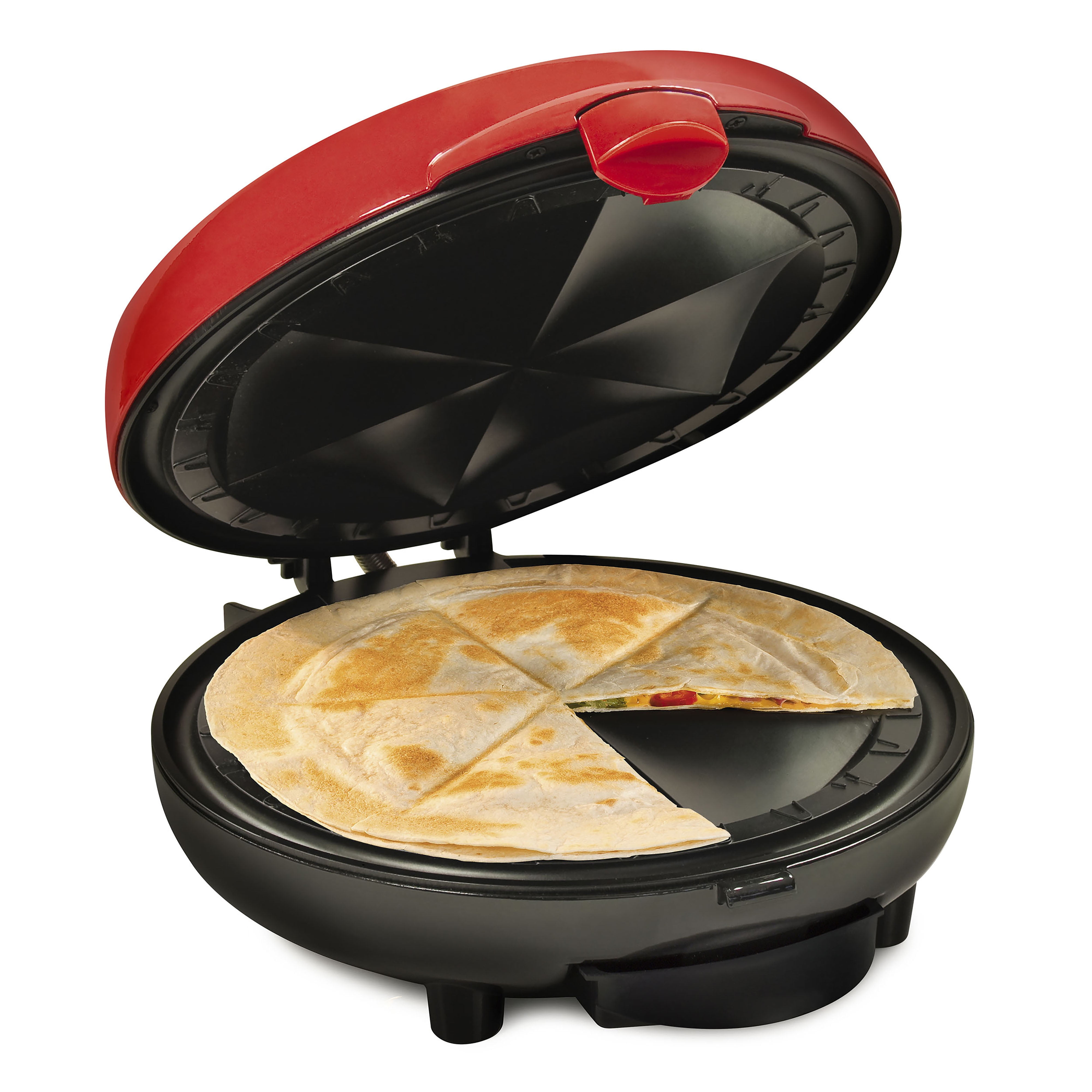 Taco Tuesday TCTEQM8RD 6Wedge Electric Quesadilla Maker with Extra