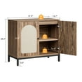 thumbnail image 2 of TROPOW Rattan Sideboard Buffet Cabinet, Kitchen Storage Cabinet with Adjustable Shelf, Boho Accent Cabinet, Liquor Cabinet, Bar Cabinet, Console Cabinet for Living Room, Hallway, Brown, 2 of 7