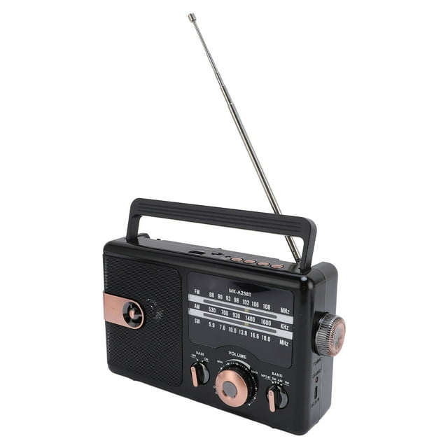 Radios Portables AM, Radio Portable Toutes Bandes avec Carte Mémoire de Stockage, Lecteur de Musique Multifonctionnel