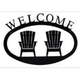 thumbnail image 1 of Village Wrought Iron WEL-119-L Adirondacks Welcome Sign, 1 of 2