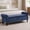 Velvet Blue, variant on BaseBeauty 67" Storage Bench for Bedroom, King Size End of Bed Storage Bench with Arms, Button Tufted Upholstered Storage Bench, Linen Khaki