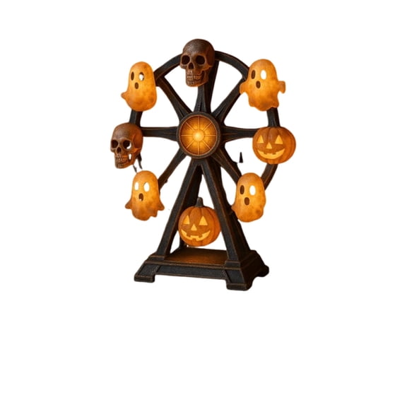Halloween Desktop Ornament Ferris Wheel Night Light - Ideal for Festive Celebrations and Stylish Display